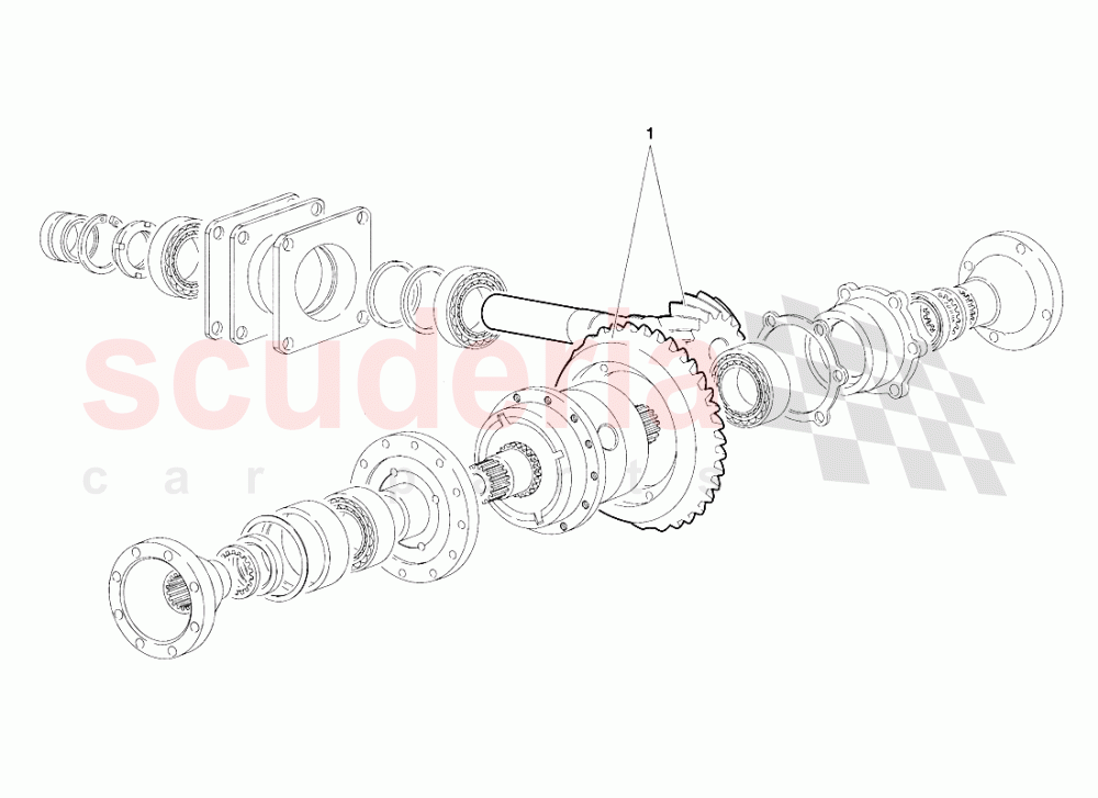 Rear Differential (Valid for Switzerland - January 1995) of Lamborghini Lamborghini Diablo SE30 (1993-1995)