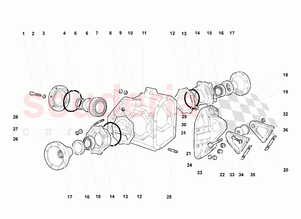 REAR DIFFERENTIAL CASE of Lamborghini Lamborghini Murcielago