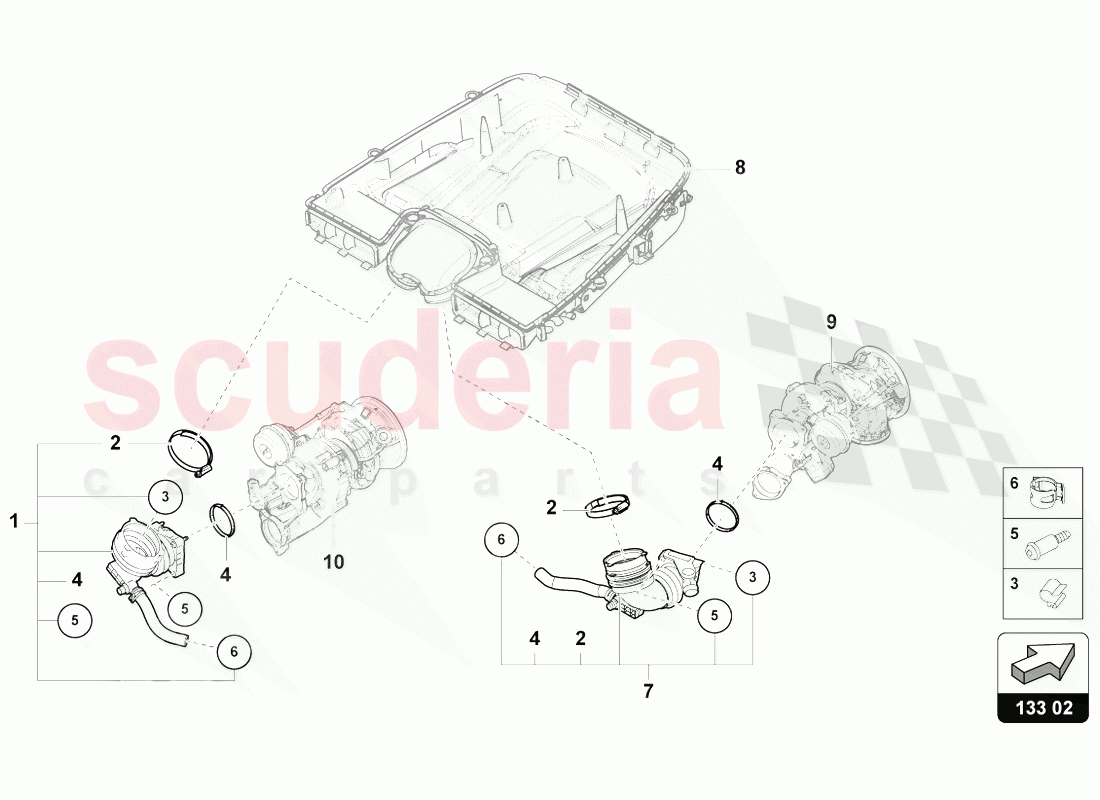 AIR FILTER WITH CONNECTING PARTS of Lamborghini Lamborghini Urus