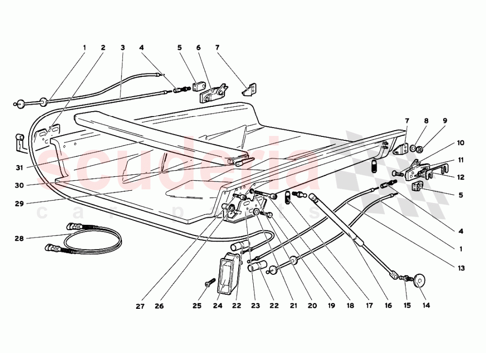 Engine Bonnet of Lamborghini Lamborghini Diablo VT 6.0 (2000-2001)