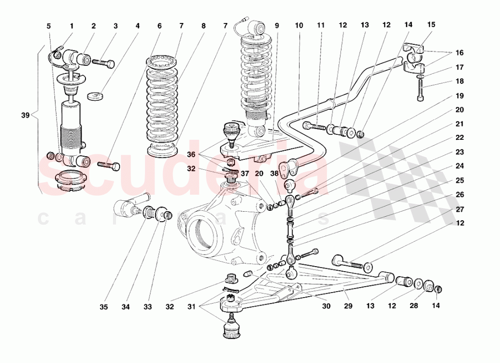 Front Suspension of Lamborghini Lamborghini Diablo VT Roadster (1998-2000)