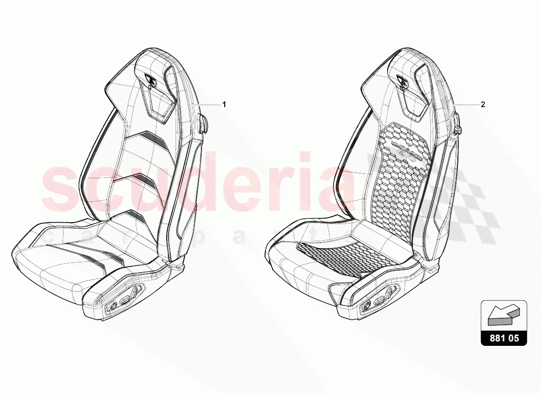 SEAT of Lamborghini Lamborghini Huracan Evo Spyder