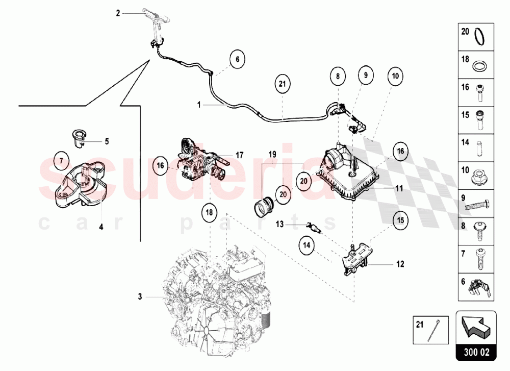 Gearbox Assembly E-Gear Unlock Tool of Lamborghini Lamborghini Huracan LP580 Coupe