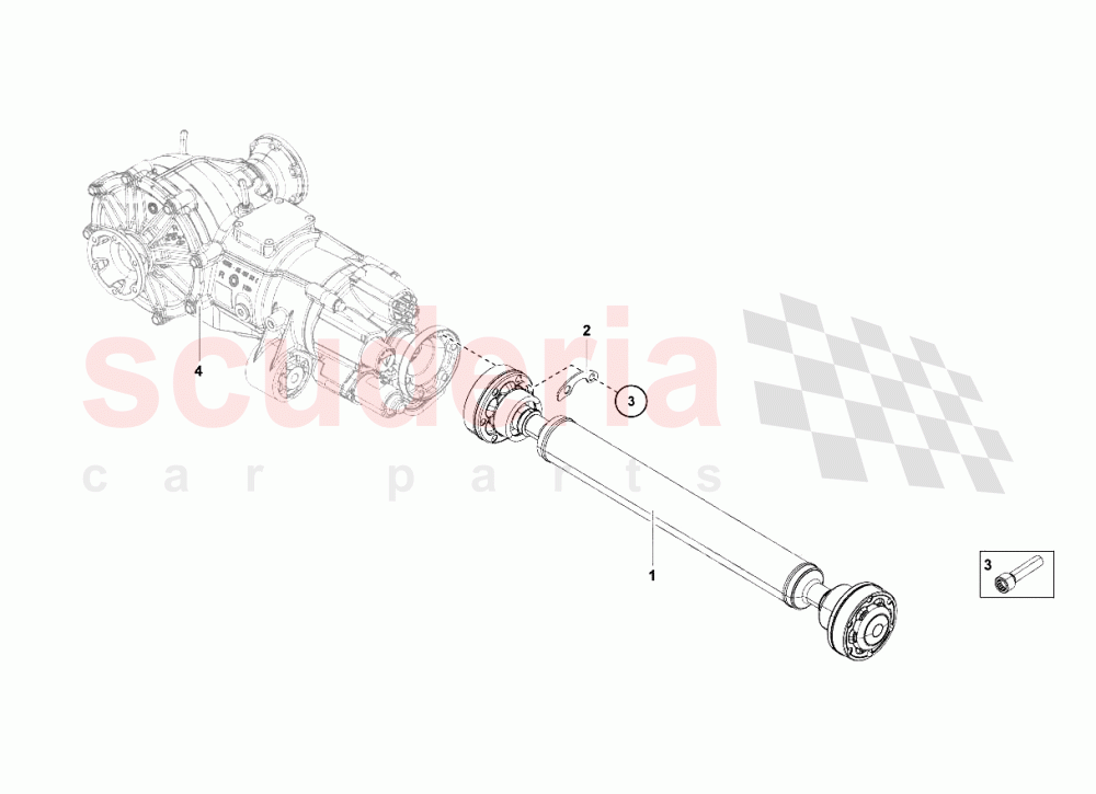 Propeller Shaft 1 of Lamborghini Lamborghini Aventador LP700 Coupe