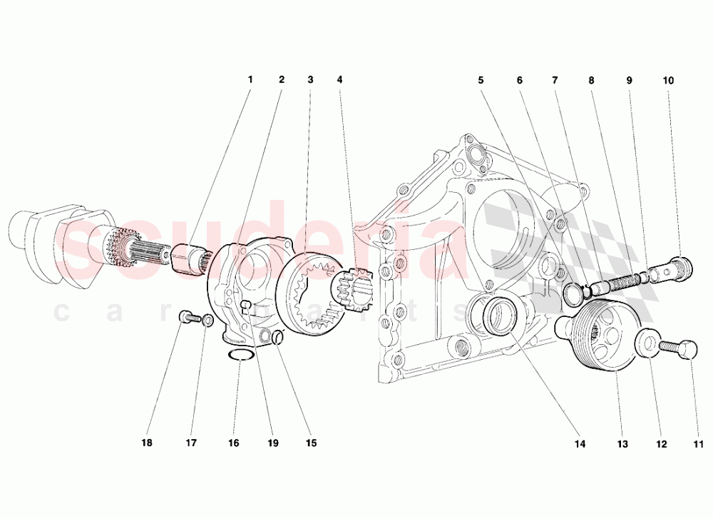 Engine Oil Pump of Lamborghini Lamborghini Diablo VT (1993-1998)