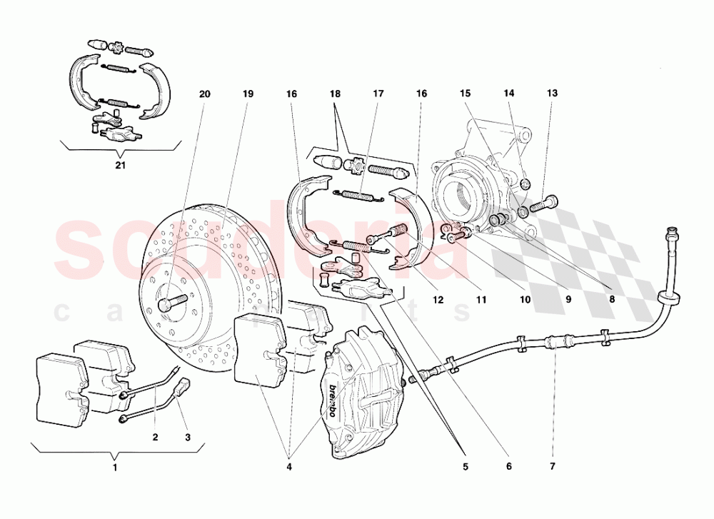 Rear Brakes of Lamborghini Lamborghini Diablo SV (1995-1997)