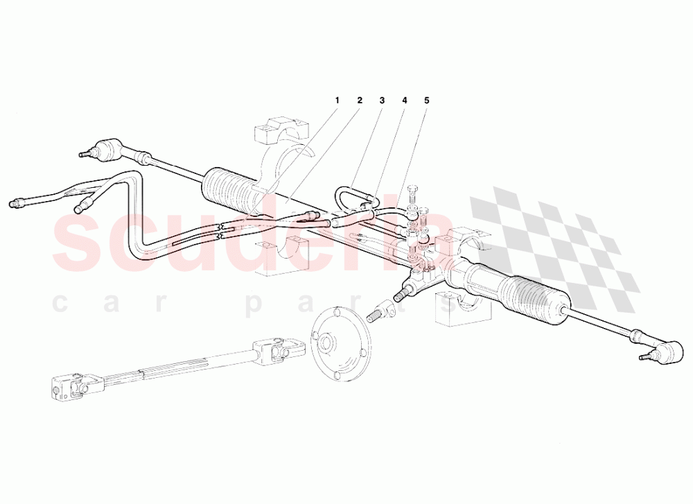 Steering (Valid for R.H.D. - March 1997) of Lamborghini Lamborghini Diablo SV (1995-1997)