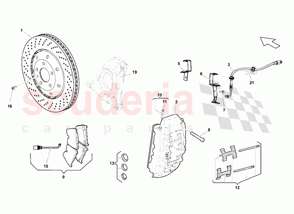 Front Brakes Discs Std of Lamborghini Lamborghini Gallardo LP560 Coupe