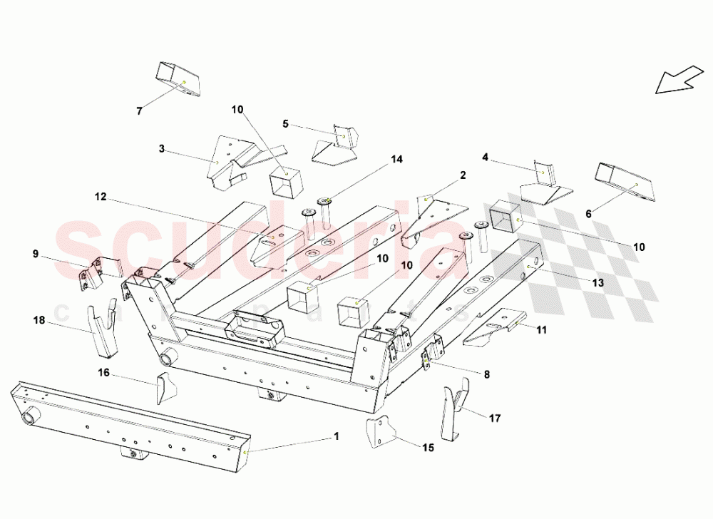 Front Frame Elements 2 of Lamborghini Lamborghini Gallardo LP560 Coupe