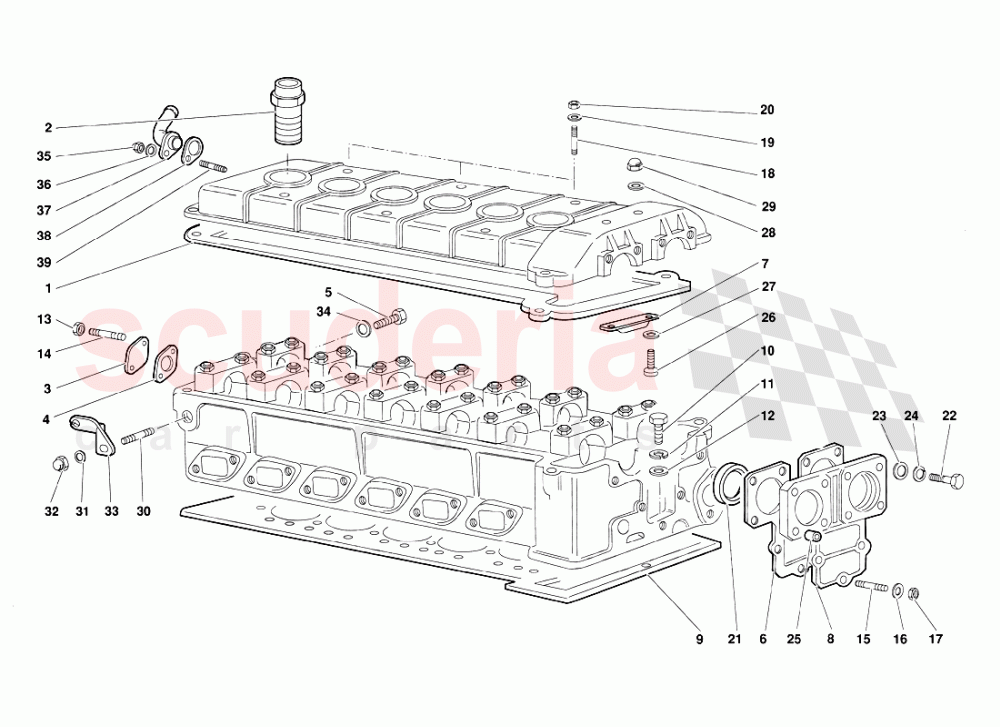 Accessories for Right Cylinder Head of Lamborghini Lamborghini Diablo (1990-1998)