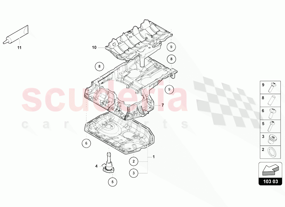 ENGINE OIL SUMP of Lamborghini Lamborghini Urus