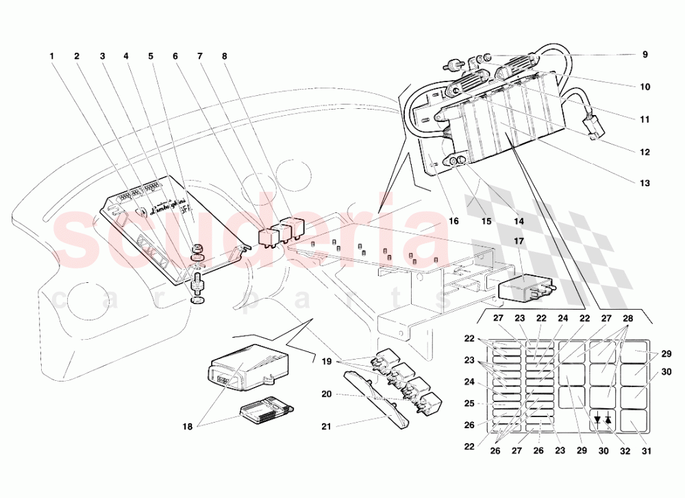 Electrical System 6 of Lamborghini Lamborghini Diablo SV (1995-1997)