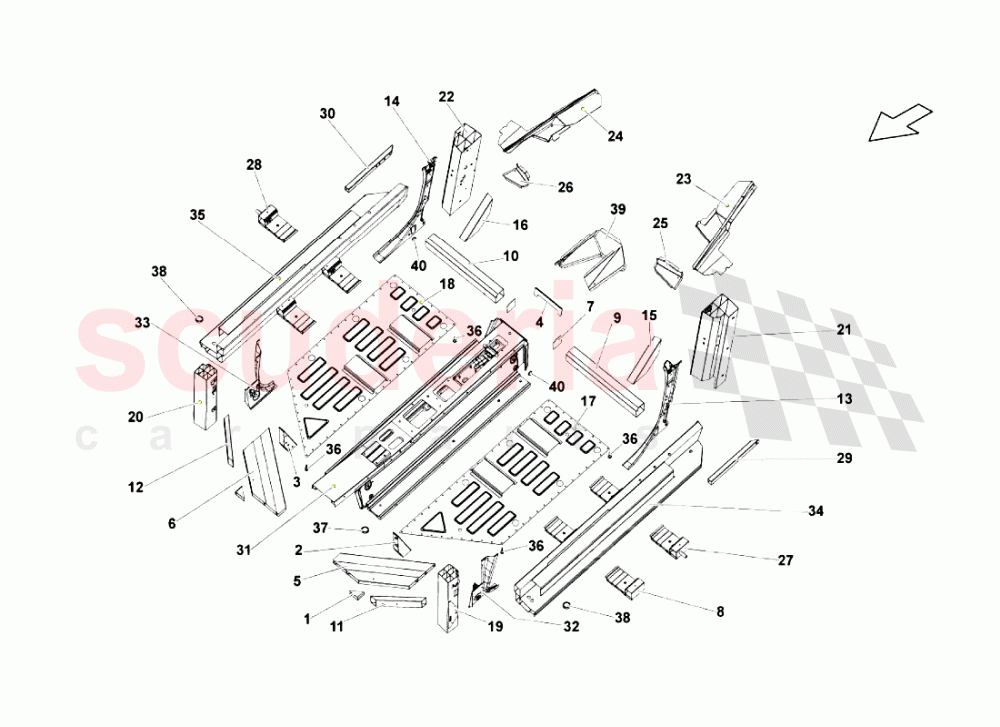 Center Frame Elements 1 of Lamborghini Lamborghini Gallardo Superleggera