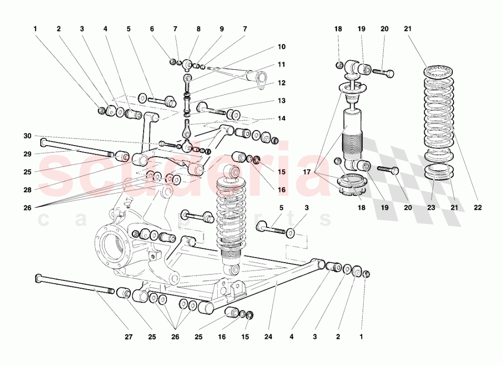 Rear Suspension of Lamborghini Lamborghini Diablo SE30 (1993-1995)