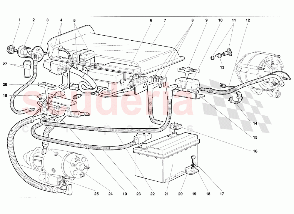 Electrical System 2 of Lamborghini Lamborghini Diablo SV (1998)