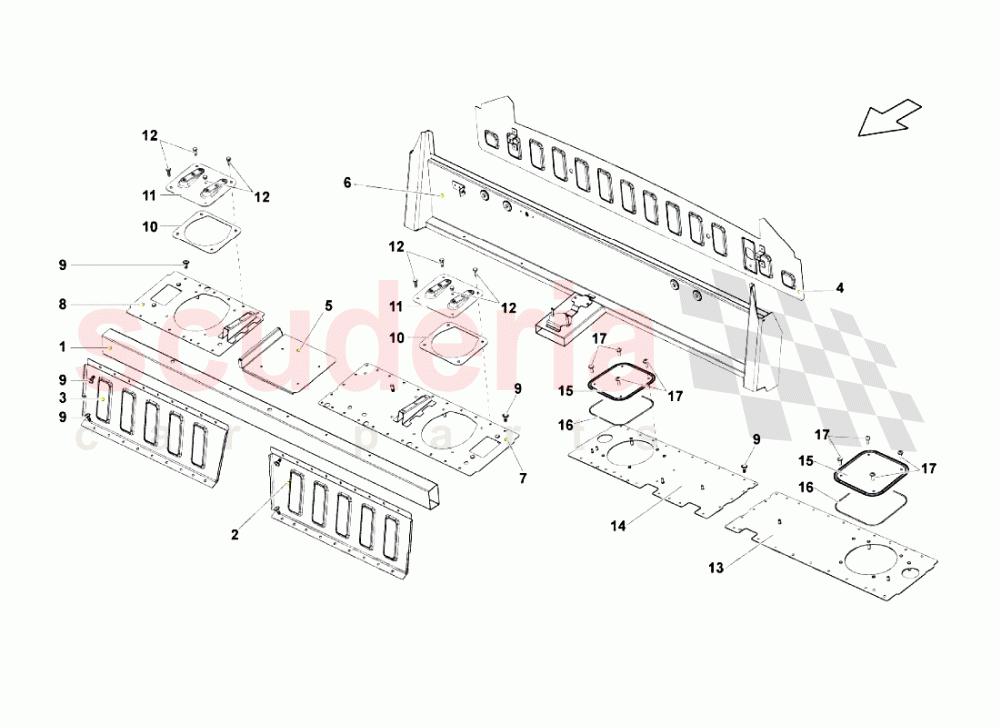 Center Frame Elements 2 of Lamborghini Lamborghini Gallardo LP570 4 SL