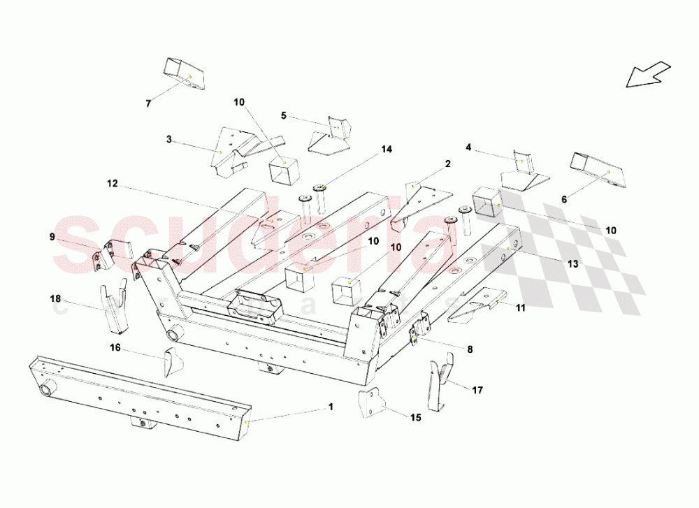 Front Frame Elements 2 of Lamborghini Lamborghini Gallardo Superleggera