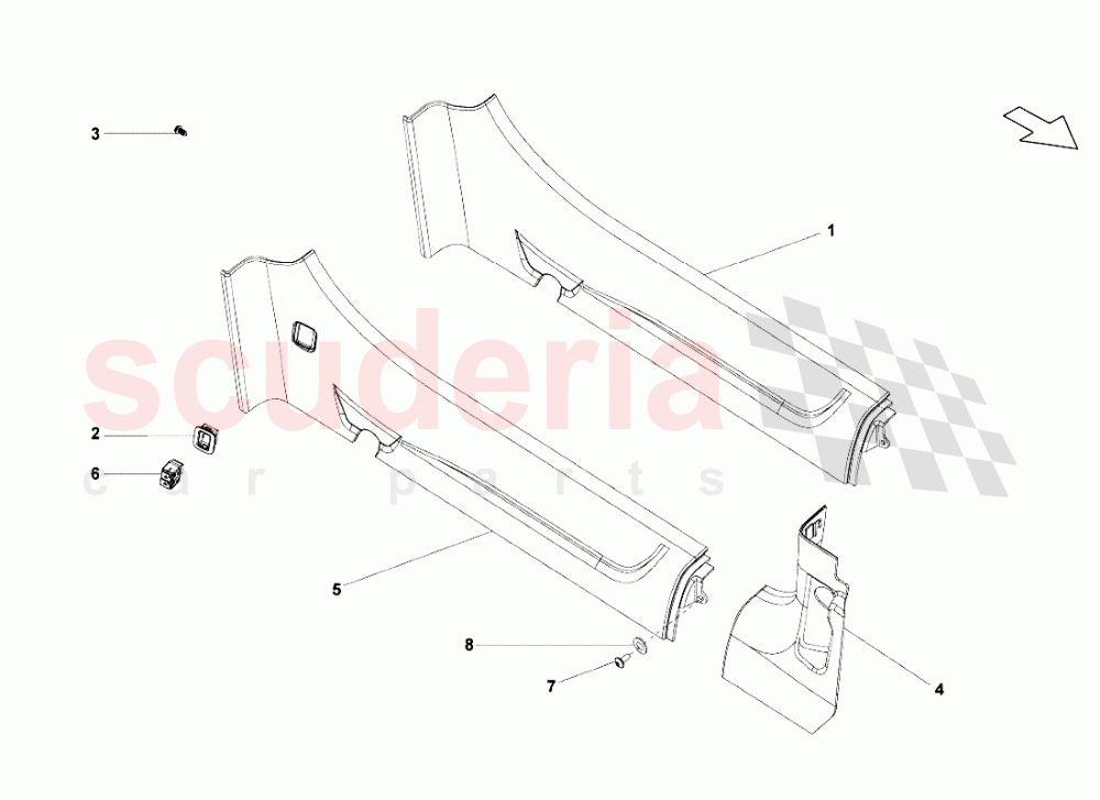 Inner Side Member of Lamborghini Lamborghini Gallardo LP560 Coupe