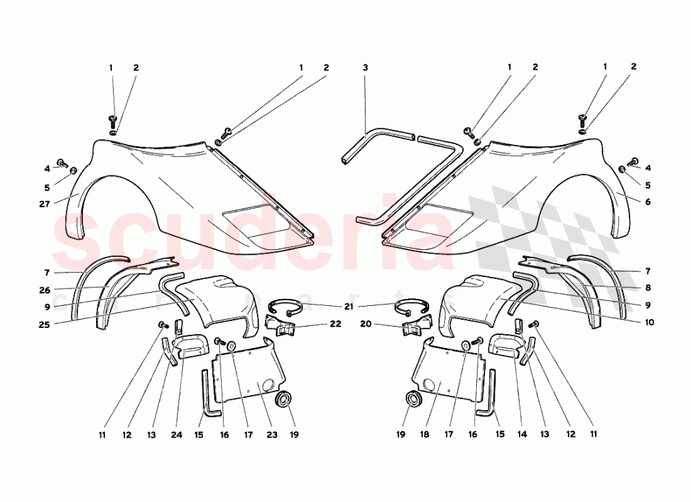 Front Body Elements of Lamborghini Lamborghini Diablo VT 6.0 (2000-2001)