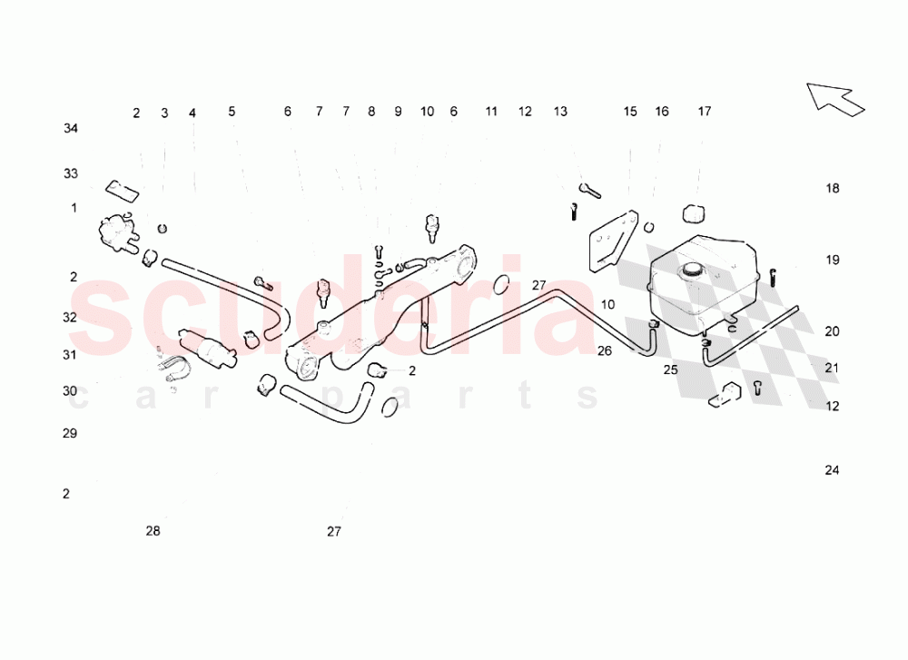 Water Cooling System 2 of Lamborghini Lamborghini Gallardo (2003-2005)