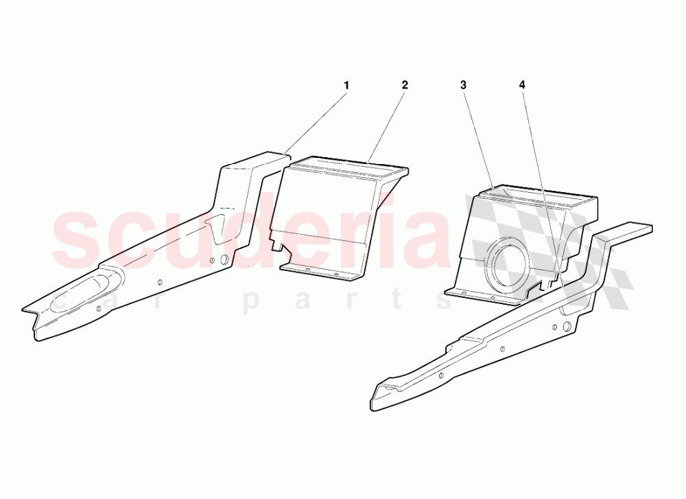 Passenger Compartment Trim (Valid for USA Version - September 1991) 2 of Lamborghini Lamborghini Diablo (1990-1998)