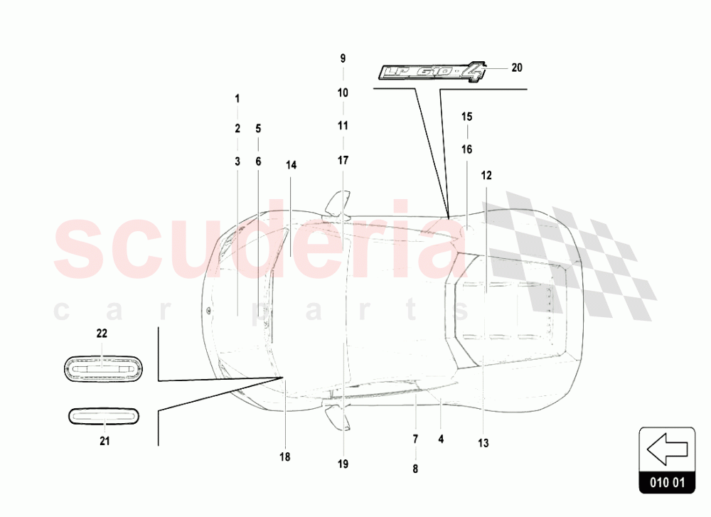 NAMEPLATES of Lamborghini Lamborghini Huracan LP610 Coupe