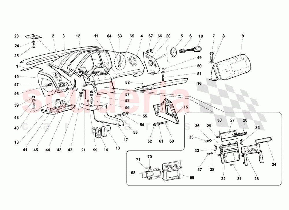 Passenger Compartment Trims 1 of Lamborghini Lamborghini Murcielago LP640 Roadster