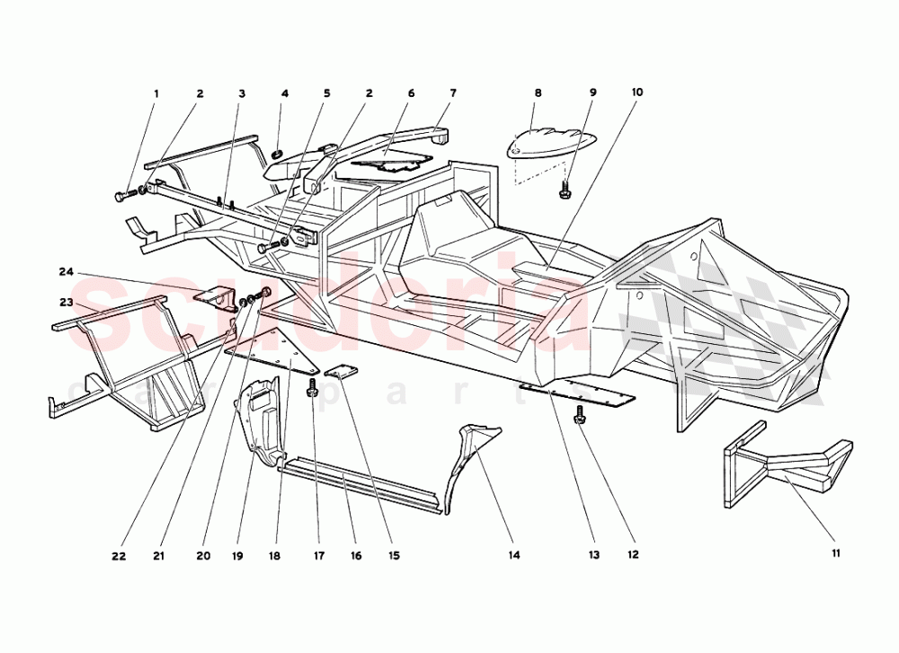 Frame Elements of Lamborghini Lamborghini Diablo VT 6.0 (2000-2001)