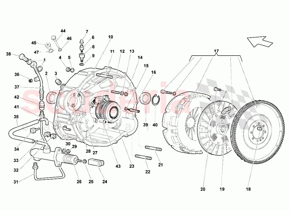 Clutch (manual) of Lamborghini Lamborghini Murcielago LP640 Roadster