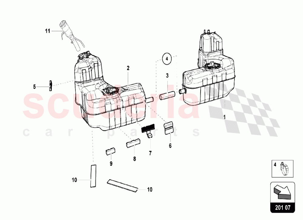 FUEL SYSTEM of Lamborghini Lamborghini Huracan LP610 Spyder