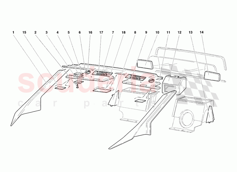 Passenger Compartment Trims 3 of Lamborghini Lamborghini Diablo VT Roadster (1998-2000)