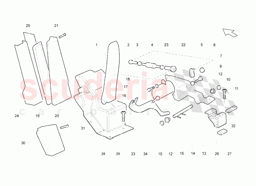 Accelerator Pedal (E-Gear) of Lamborghini Lamborghini Gallardo (2003-2005)