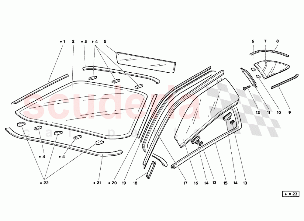 Windows of Lamborghini Lamborghini Diablo VT 6.0 (2000-2001)