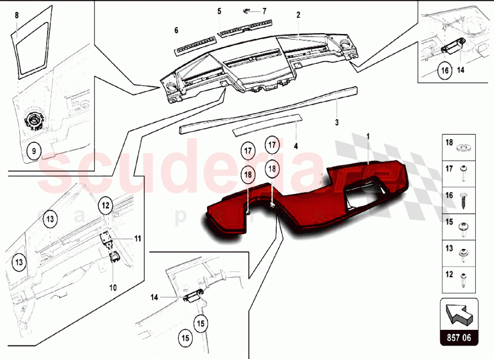 DASHBOARD 2 of Lamborghini Lamborghini Aventador LP750 SV Coupe