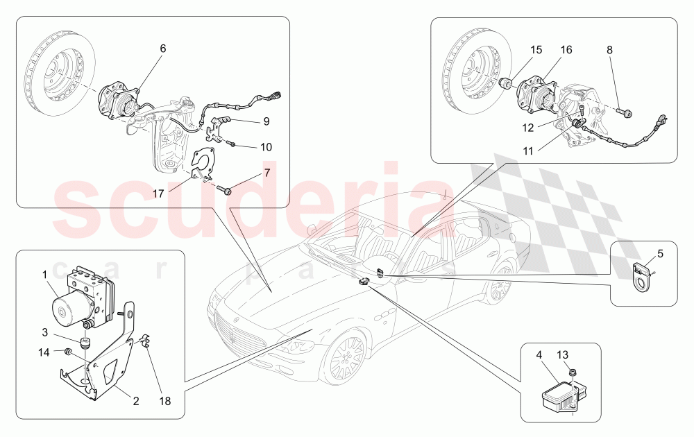 BRAKING CONTROL SYSTEMS of Maserati Maserati Quattroporte (2003-2007) Auto