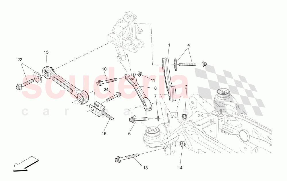 REAR SUSPENSION of Maserati Maserati Levante (2017+) S