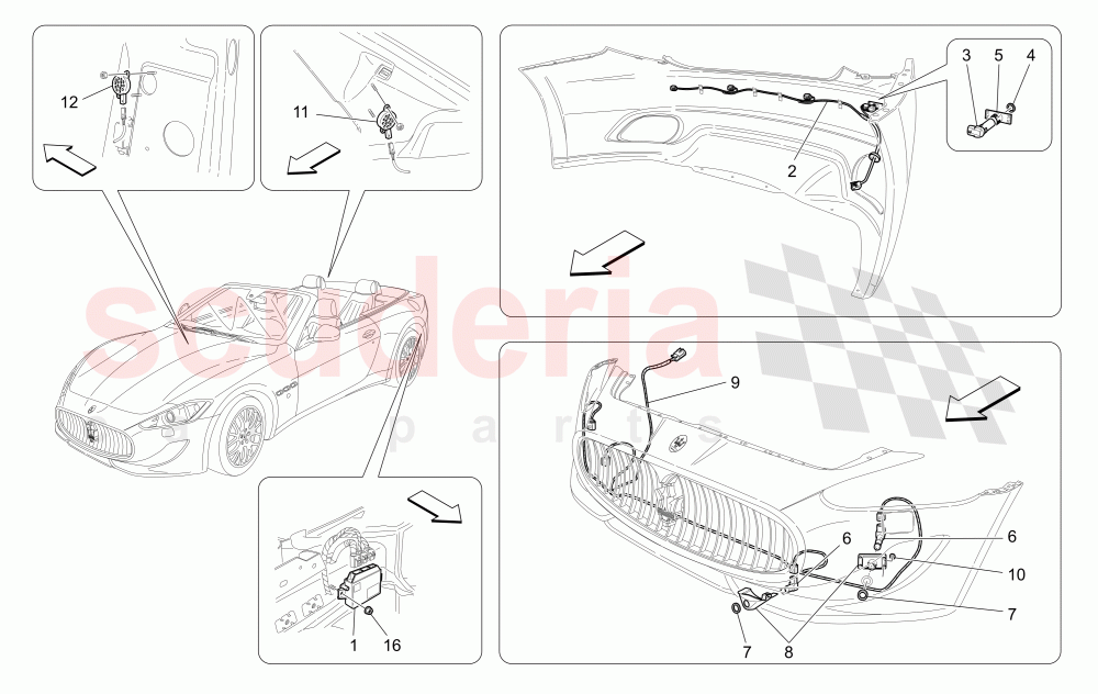 PARKING SENSORS (Available with: Sport, Special Edition) of Maserati Maserati GranCabrio (2017+) Special Edition