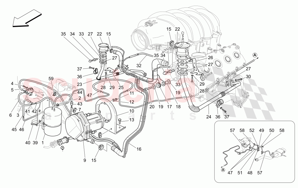 ADDITIONAL AIR SYSTEM of Maserati Maserati GranCabrio (2013+)