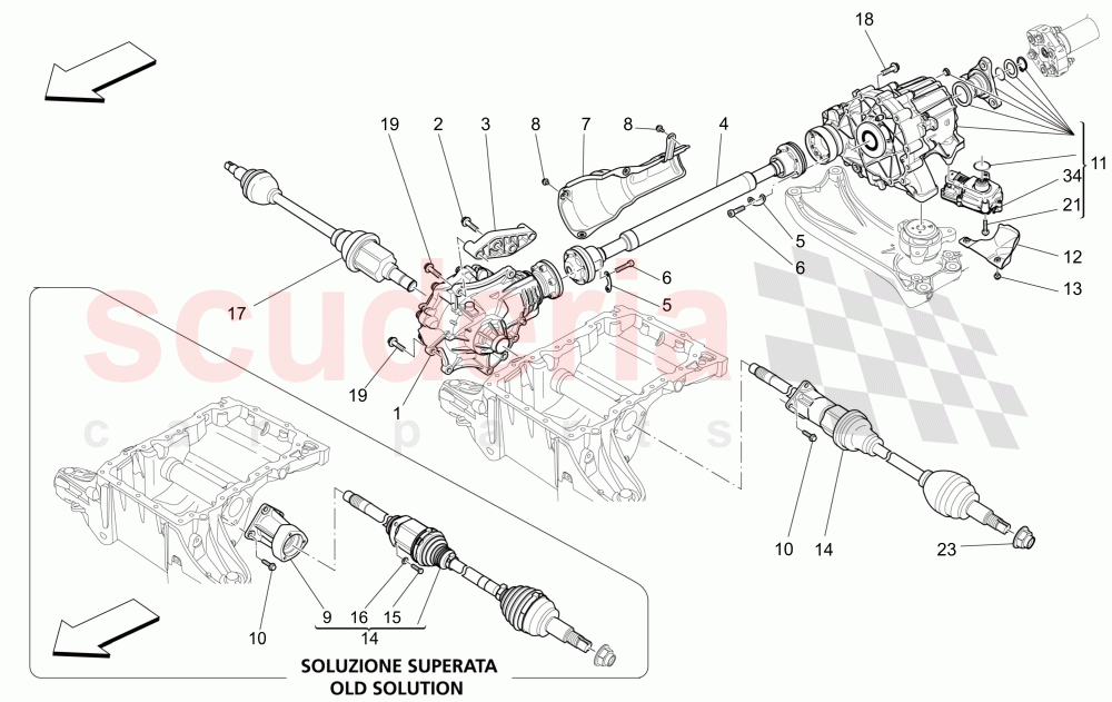 FRONT WHEELS TRANSMISSION of Maserati Maserati Ghibli (2017+) S Q4