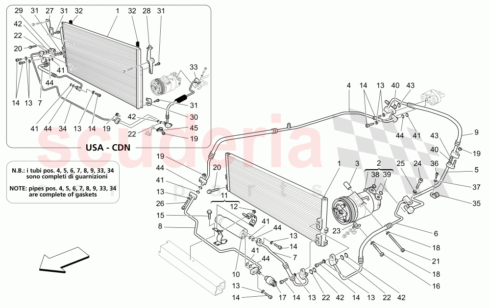 A/C UNIT: ENGINE COMPARTMENT DEVICES of Maserati Maserati GranSport Spyder (2005-2007)