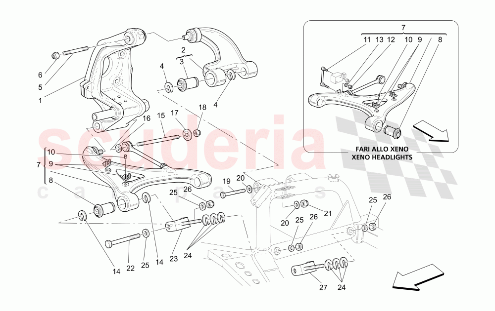 REAR SUSPENSION of Maserati Maserati 4200 Coupe (2002-2004) GT