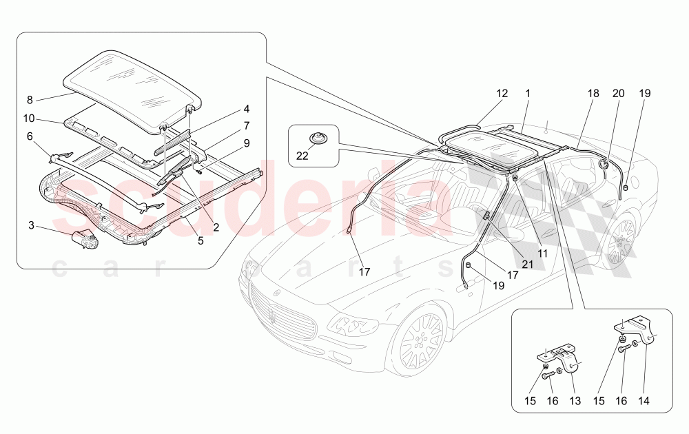 SUNROOF of Maserati Maserati Quattroporte (2003-2007) Auto