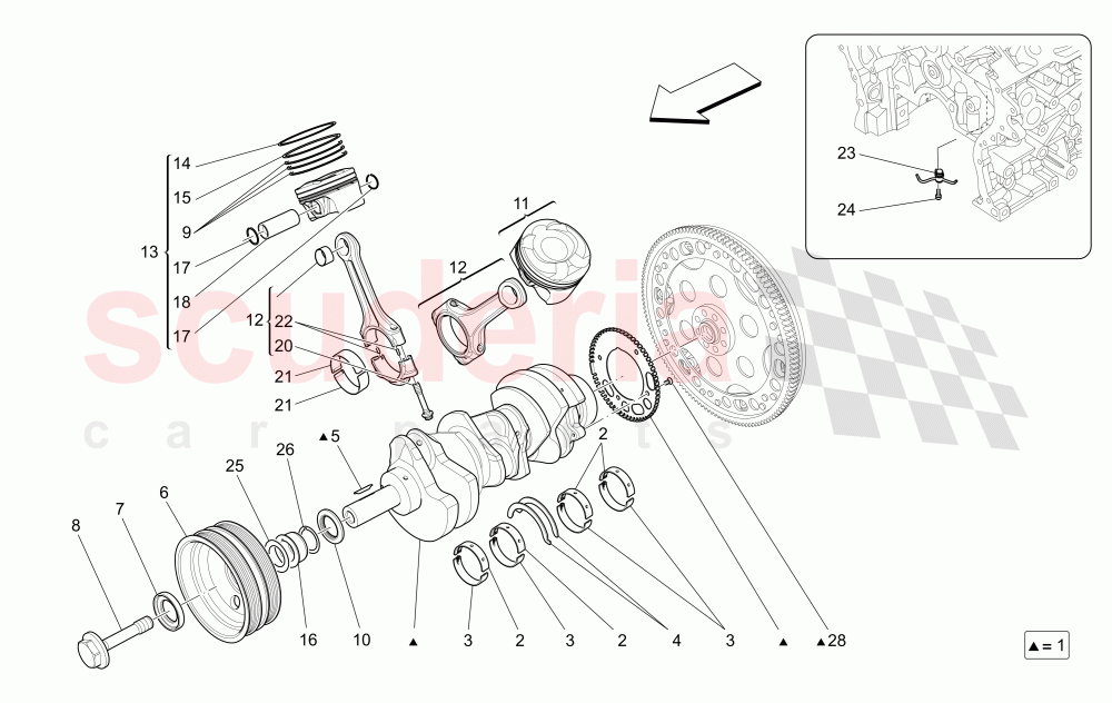 CRANK MECHANISM of Maserati Maserati Ghibli (2014-2016)