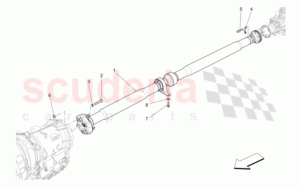 TRANSMISSION SHAFT of Maserati Maserati Quattroporte (2013-2016) Diesel