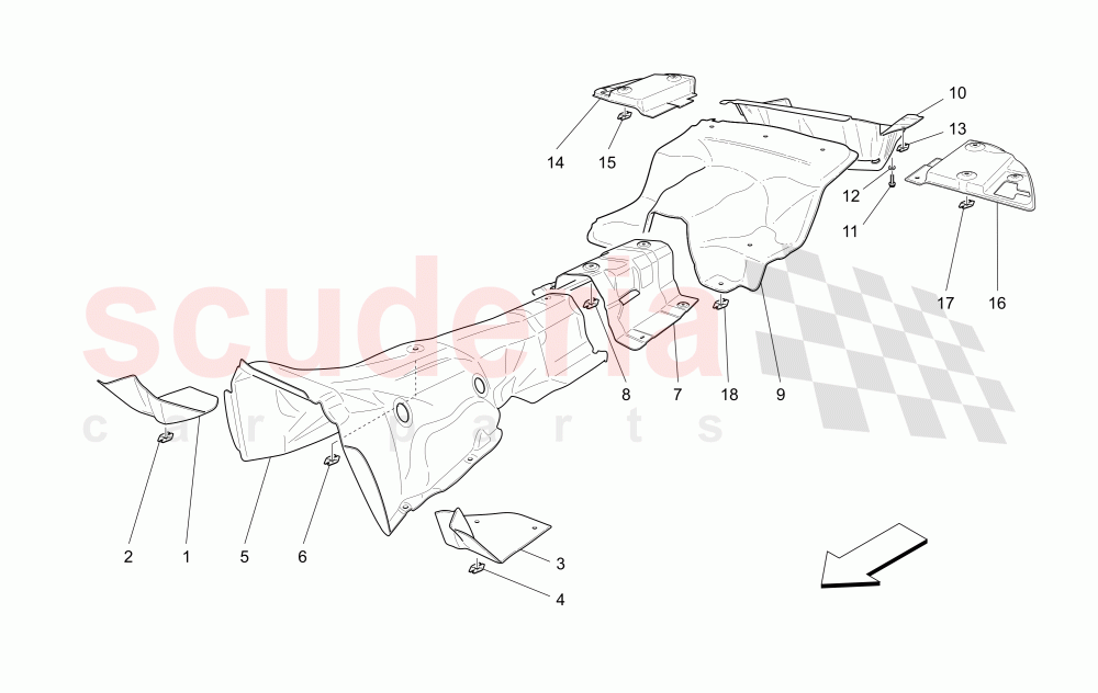 THERMAL INSULATING PANELS of Maserati Maserati GranCabrio (2013+)