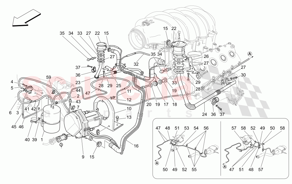 ADDITIONAL AIR SYSTEM of Maserati Maserati GranTurismo (2012-2016) Sport CC