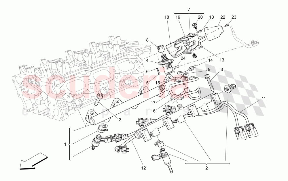 FUEL PUMPS AND CONNECTION LINES of Maserati Maserati Levante (2017+)