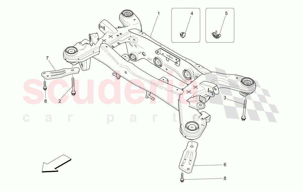 REAR CHASSIS of Maserati Maserati Ghibli (2014-2016) S Q4