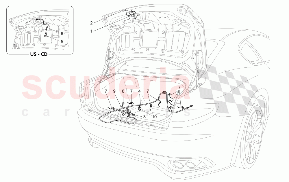 REAR LID OPENING CONTROL of Maserati Maserati GranTurismo (2011-2012) S