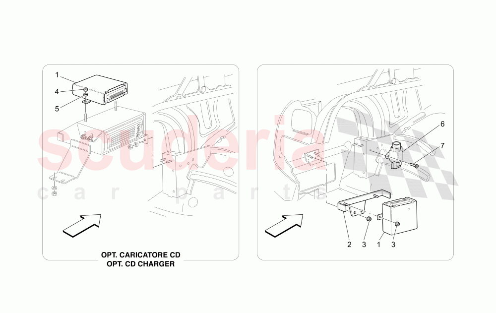 TRUNK COMPARTMENT CONTROL UNITS (L.H. Side) of Maserati Maserati 4200 Spyder (2005-2007) CC